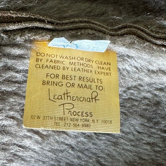 VTG 70’s Penny Lane Almost Famous Suede Shearling Wrap Trench Coat - Picture 9 of 10